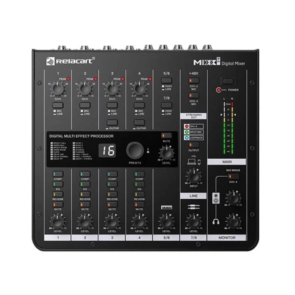 Relacart MIXX8.6 8-канальный цифровой микшер купить в Москве и РФ